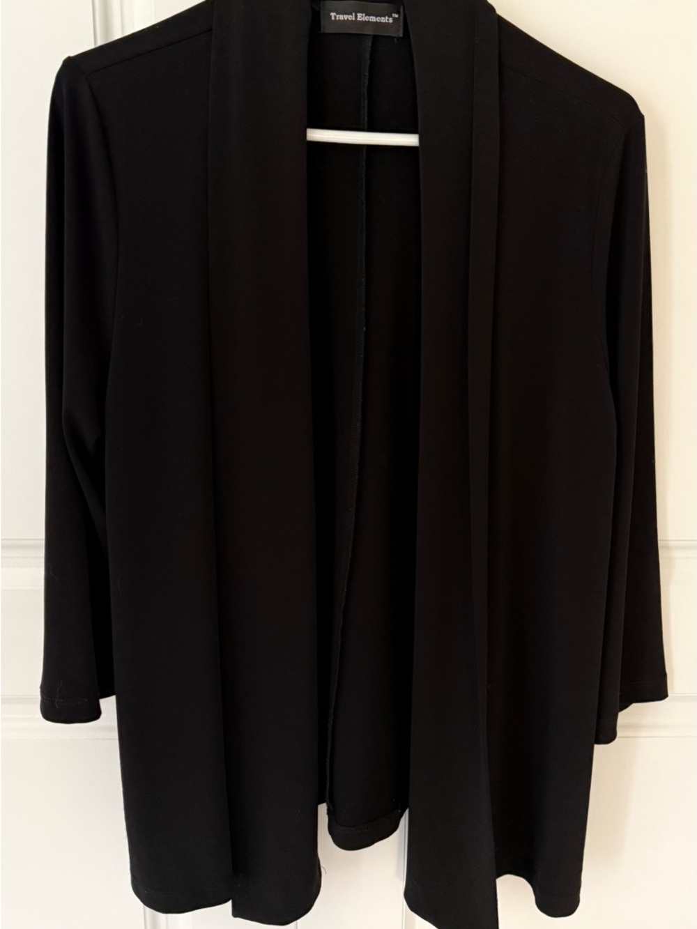 Travel Elements Black Open Front light weight Cardigan